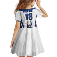 Finland Basketball Custom Kid Short Sleeve Dress Wolf Mascot Dynamic Style - Wonder Print Shop