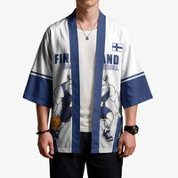 Finland Basketball Custom Kimono Wolf Mascot Dynamic Style - Wonder Print Shop