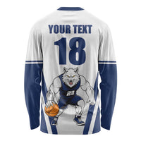 Finland Basketball Custom Long Sleeve Shirt Wolf Mascot Dynamic Style - Wonder Print Shop