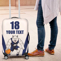 Finland Basketball Custom Luggage Cover Wolf Mascot Dynamic Style - Wonder Print Shop