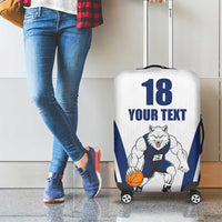 Finland Basketball Custom Luggage Cover Wolf Mascot Dynamic Style - Wonder Print Shop