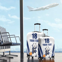 Finland Basketball Custom Luggage Cover Wolf Mascot Dynamic Style - Wonder Print Shop