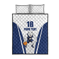 Finland Basketball Custom Quilt Bed Set Wolf Mascot Dynamic Style - Wonder Print Shop