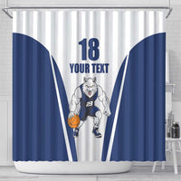 Finland Basketball Custom Shower Curtain Wolf Mascot Dynamic Style - Wonder Print Shop