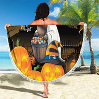 Capy-Boo-Ra Halloween Beach Blanket Haunted House And Pumpkin Spooky - Wonder Print Shop