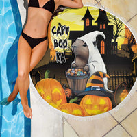 Capy-Boo-Ra Halloween Beach Blanket Haunted House And Pumpkin Spooky - Wonder Print Shop