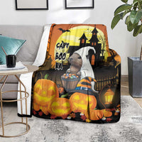 Capy-Boo-Ra Halloween Blanket Haunted House And Pumpkin Spooky