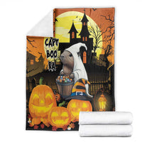 Capy-Boo-Ra Halloween Blanket Haunted House And Pumpkin Spooky