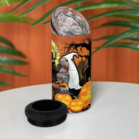 Capy-Boo-Ra Halloween 4 in 1 Can Cooler Tumbler Haunted House And Pumpkin Spooky - Wonder Print Shop