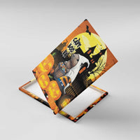Capy-Boo-Ra Halloween Canvas Wall Art Haunted House And Pumpkin Spooky - Wonder Print Shop