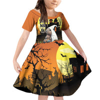 Capy-Boo-Ra Halloween Family Matching Off Shoulder Short Dress and Hawaiian Shirt Haunted House And Pumpkin Spooky - Wonder Print Shop