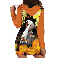 Capy-Boo-Ra Halloween Hoodie Dress Haunted House And Pumpkin Spooky - Wonder Print Shop