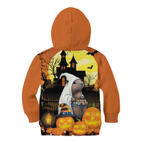 Capy-Boo-Ra Halloween Kid Hoodie Haunted House And Pumpkin Spooky - Wonder Print Shop