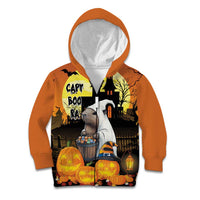 Capy-Boo-Ra Halloween Kid Hoodie Haunted House And Pumpkin Spooky - Wonder Print Shop
