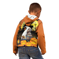 Capy-Boo-Ra Halloween Kid Hoodie Haunted House And Pumpkin Spooky - Wonder Print Shop