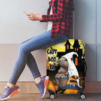 Capy-Boo-Ra Halloween Luggage Cover Haunted House And Pumpkin Spooky - Wonder Print Shop