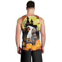 Capy-Boo-Ra Halloween Men Tank Top Haunted House And Pumpkin Spooky - Wonder Print Shop