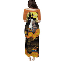 Capy-Boo-Ra Halloween Puletasi Haunted House And Pumpkin Spooky - Wonder Print Shop