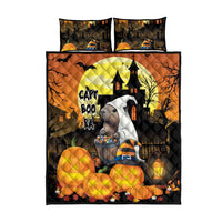 Capy-Boo-Ra Halloween Quilt Bed Set Haunted House And Pumpkin Spooky - Wonder Print Shop