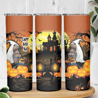 Capy-Boo-Ra Halloween Skinny Tumbler Haunted House And Pumpkin Spooky - Wonder Print Shop