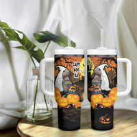 Capy-Boo-Ra Halloween Tumbler With Handle Haunted House And Pumpkin Spooky - Wonder Print Shop
