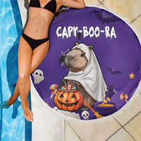 Capy-Boo-Ra Halloween Beach Blanket Bats And Pumpkins Funny Style - Wonder Print Shop
