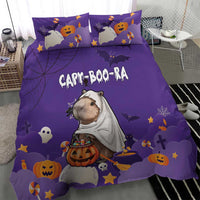 Capy-Boo-Ra Halloween Bedding Set Bats And Pumpkins Funny Style - Wonder Print Shop