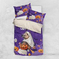 Capy-Boo-Ra Halloween Bedding Set Bats And Pumpkins Funny Style - Wonder Print Shop