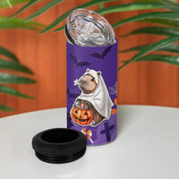 Capy-Boo-Ra Halloween 4 in 1 Can Cooler Tumbler Bats And Pumpkins Cute Style - Wonder Print Shop