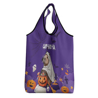 Capy-Boo-Ra Halloween Grocery Bag Bats And Pumpkins Funny Style