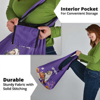 Capy-Boo-Ra Halloween Grocery Bag Bats And Pumpkins Funny Style