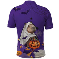 Capy-Boo-Ra Halloween Polo Shirt Bats And Pumpkins Funny Style - Wonder Print Shop