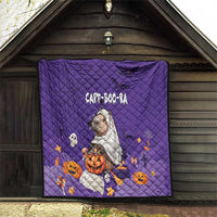 Capy-Boo-Ra Halloween Quilt Bats And Pumpkins Funny Style - Wonder Print Shop