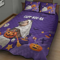 Capy-Boo-Ra Halloween Quilt Bed Set Bats And Pumpkins Funny Style - Wonder Print Shop