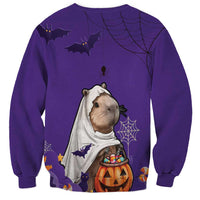 Capy-Boo-Ra Halloween Sweatshirt Bats And Pumpkins Funny Style - Wonder Print Shop