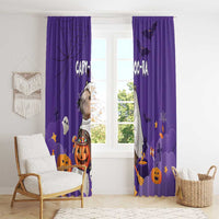 Capy-Boo-Ra Halloween Window Curtain Bats And Pumpkins Funny Style - Wonder Print Shop