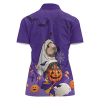 Capy-Boo-Ra Halloween Women Polo Shirt Bats And Pumpkins Funny Style - Wonder Print Shop