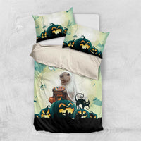 Capy-Boo-Ra Halloween Bedding Set Spooky Halloween Night With Pumpkins - Wonder Print Shop