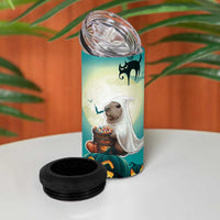 Capy-Boo-Ra Halloween 4 in 1 Can Cooler Tumbler Spooky Halloween Night With Pumpkins - Wonder Print Shop