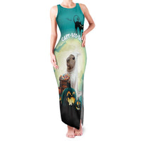 Capy-Boo-Ra Halloween Family Matching Tank Maxi Dress and Hawaiian Shirt Spooky Halloween Night With Pumpkins - Wonder Print Shop