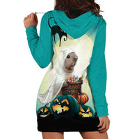 Capy-Boo-Ra Halloween Hoodie Dress Spooky Halloween Night With Pumpkins - Wonder Print Shop