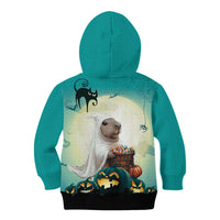 Capy-Boo-Ra Halloween Kid Hoodie Spooky Halloween Night With Pumpkins - Wonder Print Shop