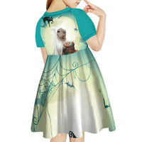Capy-Boo-Ra Halloween Kid Short Sleeve Dress Spooky Halloween Night With Pumpkins - Wonder Print Shop