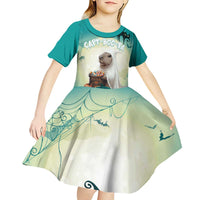 Capy-Boo-Ra Halloween Kid Short Sleeve Dress Spooky Halloween Night With Pumpkins - Wonder Print Shop