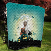 Capy-Boo-Ra Halloween Quilt Spooky Halloween Night With Pumpkins - Wonder Print Shop