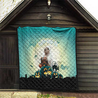 Capy-Boo-Ra Halloween Quilt Spooky Halloween Night With Pumpkins - Wonder Print Shop