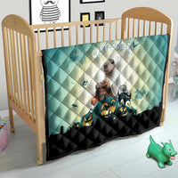 Capy-Boo-Ra Halloween Quilt Spooky Halloween Night With Pumpkins - Wonder Print Shop