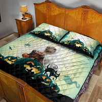 Capy-Boo-Ra Halloween Quilt Bed Set Spooky Halloween Night With Pumpkins - Wonder Print Shop