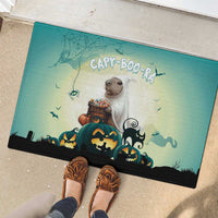Capy-Boo-Ra Halloween Rubber Doormat Spooky Halloween Night With Pumpkins - Wonder Print Shop