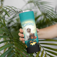 Capy-Boo-Ra Halloween Skinny Tumbler Spooky Halloween Night With Pumpkins - Wonder Print Shop